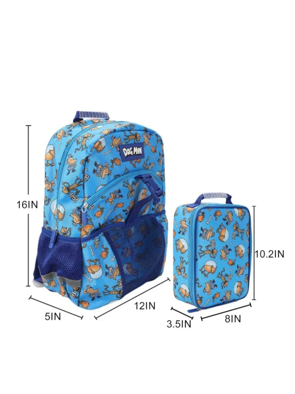 Dog Man Backpack and Lunch Box Set - NWT